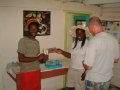 Ingrid und Thomas at the Grenada Chocolate Company